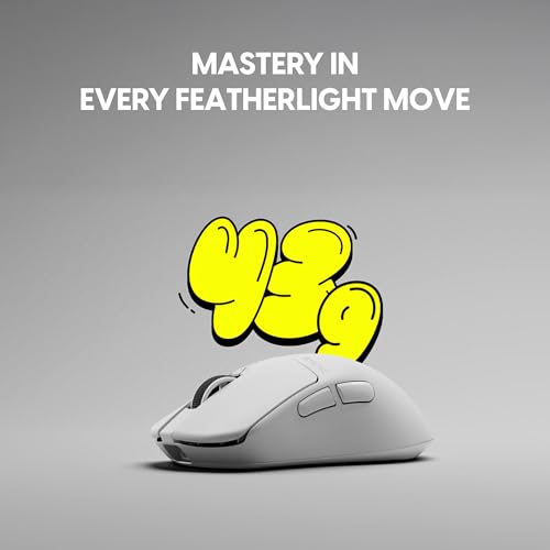 Image of Pulsar Gaming Gears X3 Crazylight Wireless Gaming Mouse, Ultra Lightweight 1.51 oz (43g), Hybrid Ergonomic, Optical Switch, 32000 DPI, 750 IPS, XS-1 Sensor, 8k Compatible (Uyuni White)