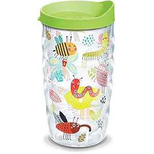 Tervis Cool Bugs Made in USA Double Walled Insulated Tumbler Cup Keeps Drinks Cold & Hot, 10oz Wavy, Classic