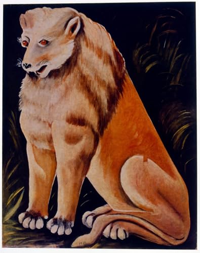 Peinture murale Jeune lion assis pour sublimer votre grand salon