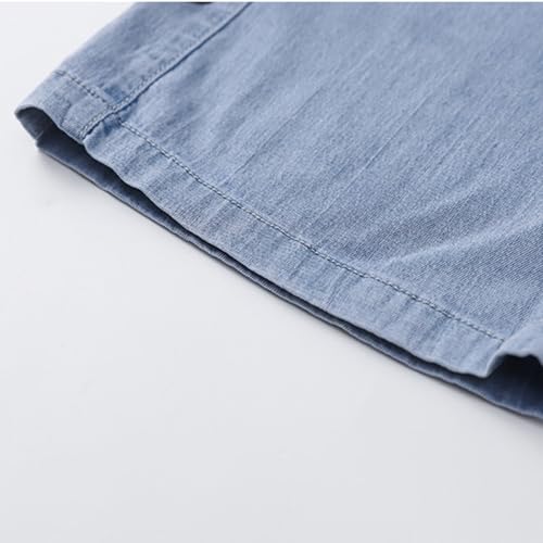 Girls Wide Leg Jeans Heart Print Elastic Waist Solid Pants 𝗙lowy Summer Casual Comfy Trousers with Pocket2