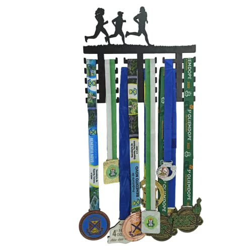 Porta Medalhas de Corrida - Suporte para Medalhas de Maratona - Quadro para 30 Medalhas - Decoração sala