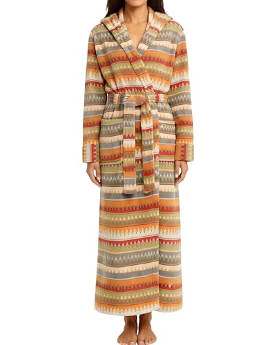Alexander Del Rossa Womens Robe, Long Plush Bathrobe with Hood, Hooded Robes for Women Plus Size Bath Robe