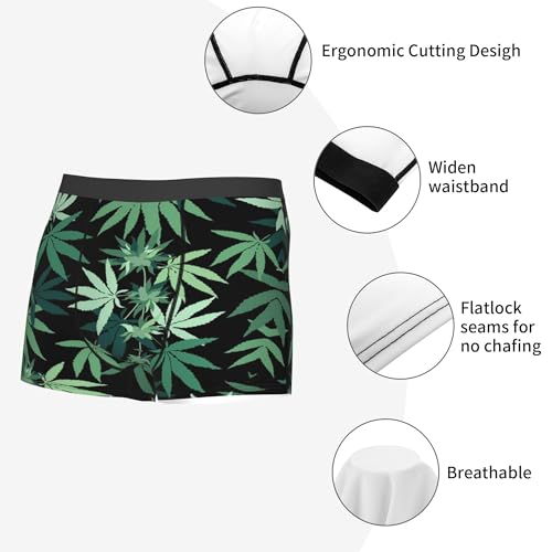CUTEDWARF Weed marijuana leaf Men's Underwear Boxer Shorts Men Boxer Briefs Mens Printed Brief2