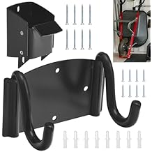 Wheelbarrow Storage Bracket - 90 lbs Capacity, Heavy Duty Storage Hook for Most Wheelbarrows Designs, with a Spring Loaded Lift Latch Safety Catch Feature
