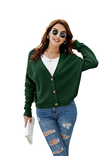 Image of TASAMO Womens Cardigan Sweaters 2026 Fall Cropped Lightweight Sweater