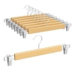 SONGMICS – SONGMICS Hosenbügel 8er Set, Rockbügel aus Holz, mit verstel