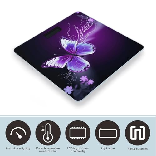 Báscula de baño digital Lovely Purple Butterfly miniatura 3