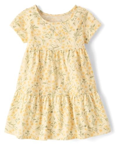 Image of The Children's Place Baby-Girls and Toddler Tiered Dress, Short Sleeve