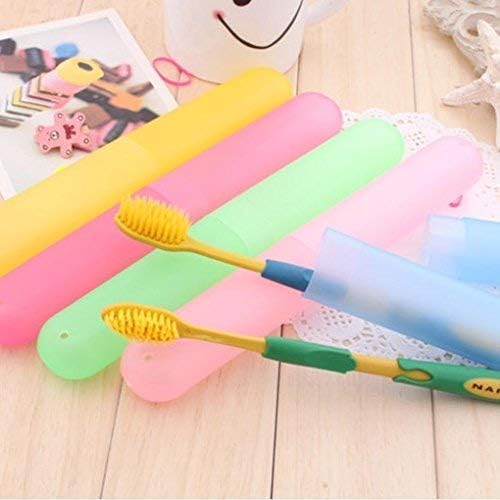 COOKVITA Plastic 4 Pcs Bathroom Tooth Brush Holder Tube Cap Cover Protect Case Box Toothbrush - Made in India (Cover - Multicolor) 2