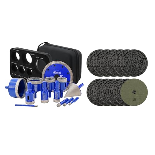 Kit de brocas diamantadas para porcelanato y mármol 13 piezas miniatura 1