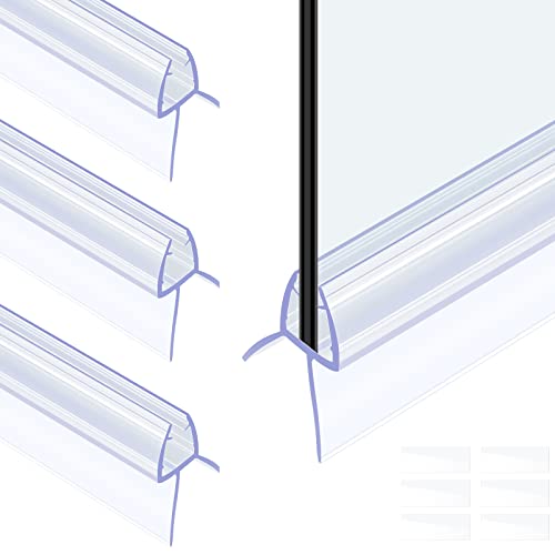 Eucomir Goma Mampara Ducha, 120cm(4×30cm) Junta Transparente Autoadhesiva de PVC Goma Bañera Puerta Adecuado Para Cristal 6mm/7mm/8mm
