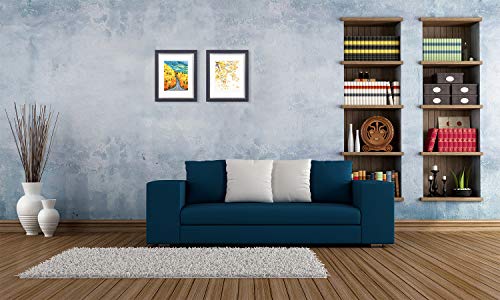 Image of Golden State Art, 11x14 Ornate Finish Photo Frame with White Mat for 8x10 Picture & Real Glass. Color: Black with Silver & Burgundy