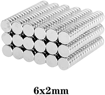 Miniatura 3 de 100pcs 0.236x0.079 in Mini pequeños imanes circulares 0.236 inx0.079 in disco imán de nevera 0.236x0.079 in imanes permanentes 6 * 2