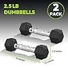 HANDBODE-Hex-Dumbbell-Set-25-125-lb-Rubber-Encased-Exercise-Fitness-Dumbbells-Weights-Dumbbells-Set-of-2-Hand-Weight-for-Strength-Training-Single-Pair-Set HANDBODE Hex Dumbbell Set, 2.5-125 lb Rubber Encased Exercise & Fitness Dumbbells, Weights Dumbbells Set of 2, Hand Weight for Strength Training (Single, Pair, Set)
