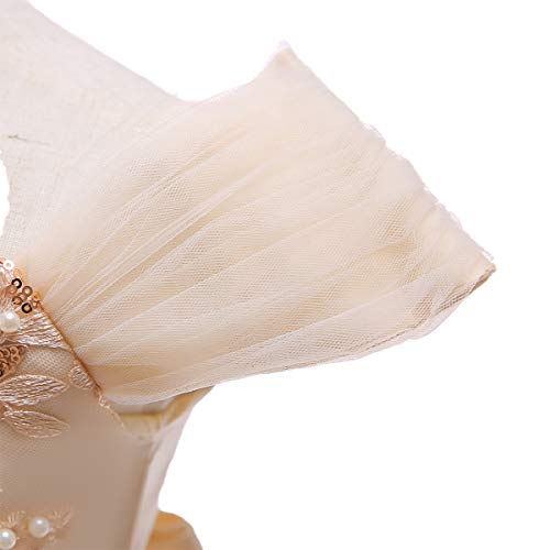 Flower Girl Off Shoulder Embroidery Lace Wedding Formal Dress for Kids Princess Pageant Birthday Party Dance Maxi Gown4