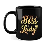Boss Lady Mug 11Oz Boss Lady Gifts for Women, Bosses Day Gifts,Birthday Gift,Christmas Gift for Bosses Coffee Mug Dishwasher & Microwave Safe(Black)