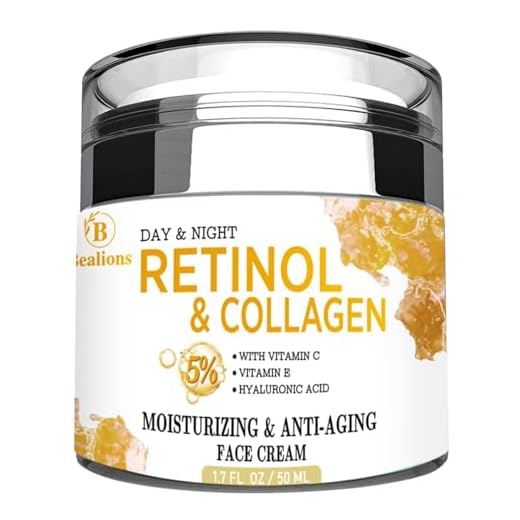 Retinol Collagen Cream with Hyaluronic Acid for Face Moisturizing and Anti Aging; Facial Moisturizer for Firming Skin Anti-Wrinkle Reduce Fine Lines with Vitamin C+E Natural-Ingredient Designed by USA Day&Night for Men & Women