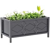 SOLUTION DE JARDIN POLYVALENTE : Parfait tant pour un parterre de fleurs que pour un potager, ce carré potager versatile est adapté à la culture de légumes, d'herbes aromatiques et de fleurs, et embellit tout espace extérieur