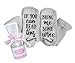 Funny Wine Socks"If You Can Read This, Bring Me Some Wine" Hilarious Novelty Fuzzy Socks For Women & Girls, Soft Warm Fluffy Comfortable Anti-Slip - For Birthdays, Anniversary and more