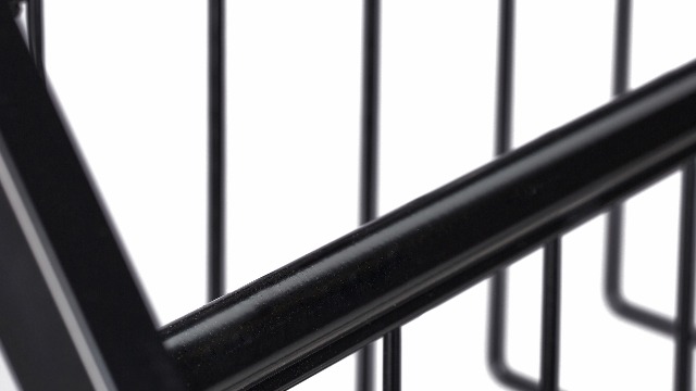 Portariviste Da Terra In Metallo Nero - 96x97x37 Cm, 3 Scomparti Con Pomelli - Foto 2