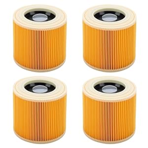 Karcher wd2 filter|karcher wd3|filter|wd2| Replacement 4Pcs WD2 WD3 WD3P A2004 MV2 MV3 Cartridge Filters Wet & Dry Hoover Vacuum Cleaner 64145520