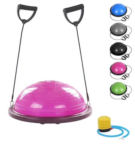 Bosu: come usarlo, benefici, esercizi e programma di allenamento per tonificare la muscolatura profonda 17 FMYBB70R Balance Ball Trainer con elastici | Palla...
