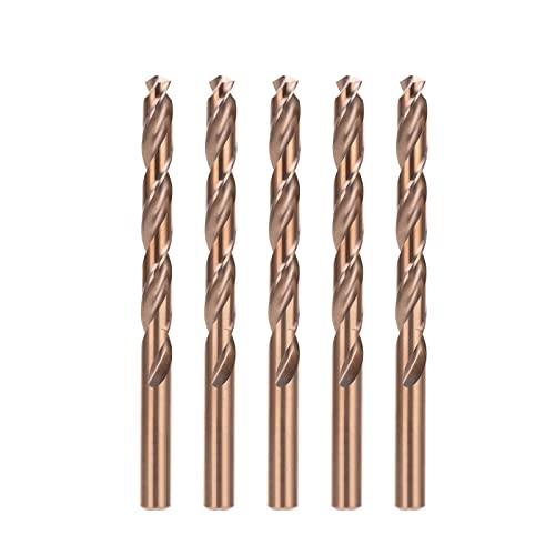 BECOLLO 11/32 Inch Cobalt Drill Bit Set, M35 Jobber Length Twist Drill Bits,Suitable for Drilling in Hard Metal, Stainless Steel, Cast Iron,5 Pieces…