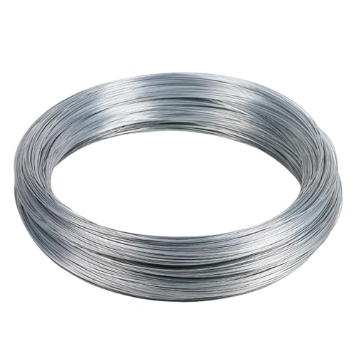 Alambre de Hierro Galvanizado de 0.4mm de Diámetro, 2.5Kg, Cinta de alambre metálico para Artesanías, DIY y Ropa