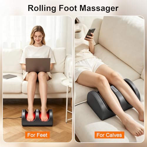 Image of Kalamera Shiatsu Neck Back Massager for Chair with Foot Massager