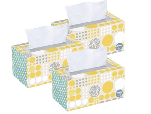 Image of Kleenex Trusted Care White Facial Tissue, 160 2-Ply Tissues, (Pack of 3)