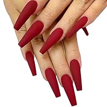 Halloween Matte Super Long False Nails Coffin Ballerina Extra Long Press on Nails Acrylic Fake Nails Acrylic Full Cover Nails 24Pcs