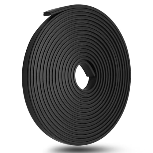 Biaungdo - Biaungdo Bande magnétique flexible de 336 cm pour porte de douche - 1 rouleau de rechange imperméable - Longue bande d'étanchéité pour portes de douche en verre semi-encadrées et battantes - Noir