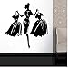 Produktbild Mode Wand Mädchen Kleidung Boutique Schaufenster Wohnzimmer Mode Vinyl Frau Mit Schwarzem Kleid Wandbilder 42X45 Cm Wandaufkleber
