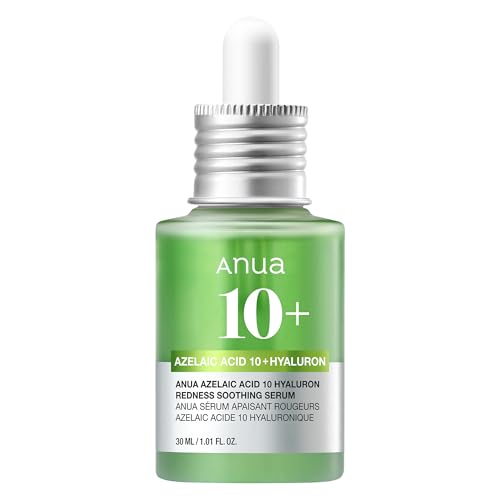 Anua Azelaic Acid 10 Hyaluron Redness Soothing Serum, Facial Serum for Sensitive skin, Hyaluronic Acid, Niacinamide, Spot Care, Natural Color, Vegan, Korean Skincare (30ml/ 1.01 fl oz.)