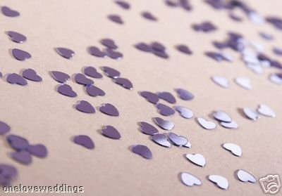 5 x Lilac/Lavender Tiny Love Heart Wedding Party Confetti New