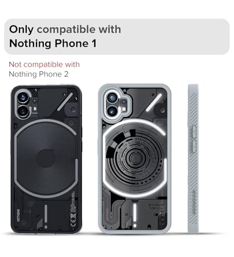 Image of KAPAVER Thermoplastic Polyurethane Cyber-I Edition Back Cover Case for Nothing Phone 1 - Gray [Cyber-01]