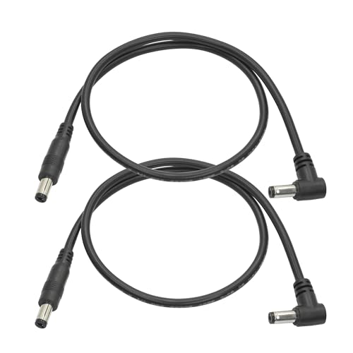 Aurorapath 90° DC 5.5x2.1mm Male to Male Extension 1.6FT 12V, 2-Pack by Aurorapath - Used condition - US$5.73