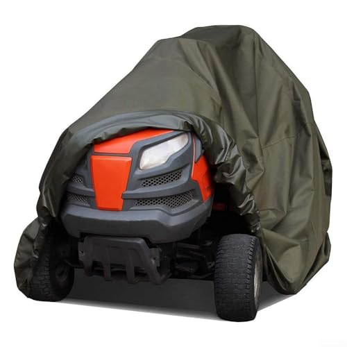 Housse de tondeuse à gazon résistante à l'eau conçue pour les tracteurs autoportés, matériau Oxford 210D avec sangles réglables pour la sécurité (XL)