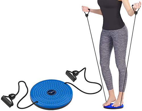 PEARL Sports Taillentwister Übungen: Fitness Twisting Disk mit Expander...