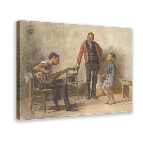 The Dancing Lesson Thomas Eakins impression sur toile - Décoration murale suspendue