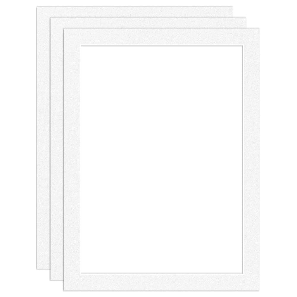 Procut Global 80x60cm White Picture Mounts Board to Fit 50x70cm Aperture Size - Photo Mount Card Ideal for Prints, Artwork, Crafts & Certificates - Sizes & Colors Available - Pack of 3 โ image 1
