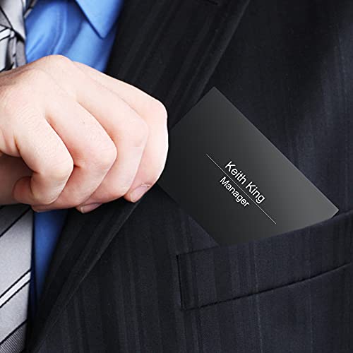 Faletony 50 x Metall Visitenkarten Aluminium Beeindruckende Rohlinge Lasermarkierung Graviertes Metall Business Visit Visitenkarten Business - Office - Büro - Geschäft - Firmengründung - Shop