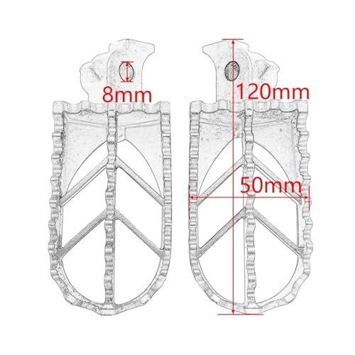 Repose-Pieds de Moto en Acier Inoxydable Robuste pour Motocross XR et CRF 50 - 6