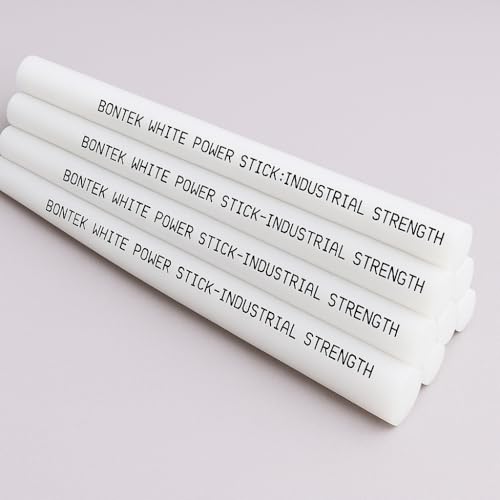 Image of Milky White Hot Melt Glue Sticks 20Pcs Pack 220mm x 11mm | Multipurpose Strong Adhesive for Crafting, DIY Repairs, Wood, Fabric, Ceramic, Home, Office, Industrial & Professional Use