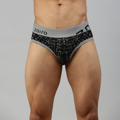 Image of Zoiro Men's Brief | Soft Band | Soft No-Marks Elastic | Breathable Innerwear | Pack of 1 | Color May Vary