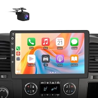 Vratzn 10.1" Android 13 Car Stereo for Chevy Silverado 2007-2013 Tahoe GMC Sierra Yukon, Wireless CarPlay & Android Auto, HD Touchscreen, Backup Camera, WiFi, GPS, SWC - 2GB+64GB