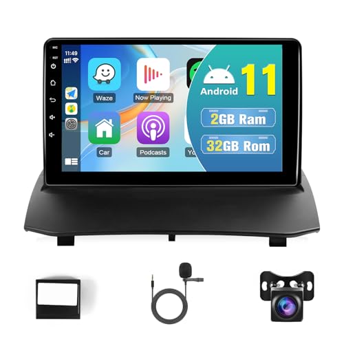 Leadfan Car Stereo for Ford Fiesta 2009-2014 with Wireless CarPlay & Android Auto, 9 inch Touch Screen with Bluetooth FM EQ WiFi Mirror Link SWC (for Ford Fiesta 2009-2014, 2+32G)