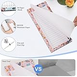 3 Pack Magnetic Shopping List Pad for Fridge, With Pen and Loop 150 Sheets Total, Magnetic Notepad for Fridge, Floral Design for Refrigerator Filing Cabinet Office Locker Grocery Notepad 8.2 x 3.5 in - Image 3