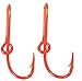 Custom Colored Eagle Claw Bright Orange Hat Fish Hooks for Cap (Set of Two Hat Hook pins) Two Bright Orange Hat Hook Clip