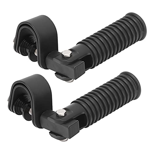 Repose-pieds pour moto avec support de fixation moteur anti-vibration et grip noir